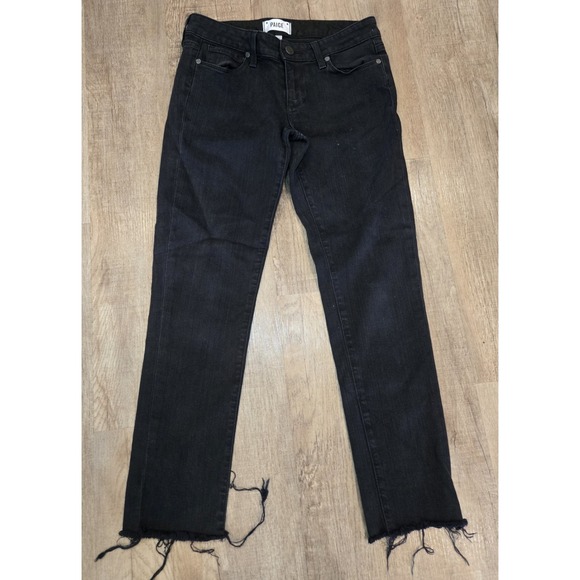 Paige Skinny‎ Black Croped Jeans Size 23 - Picture 1 of 4